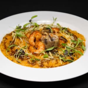 Risotto de camarón y champignon/ mushroom and shrimp risotto