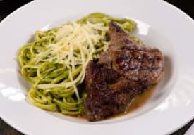 Costata Di Manzo Con Linguine Al Pesto Thumbnail