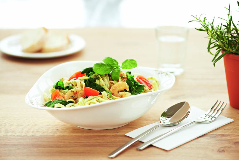 Pasta Scampi E Spinaci