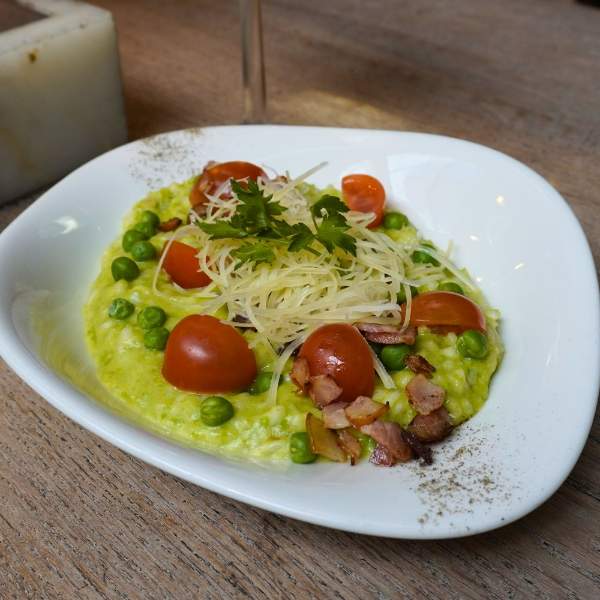 Risotto con piselli e pancetta Thumbnail