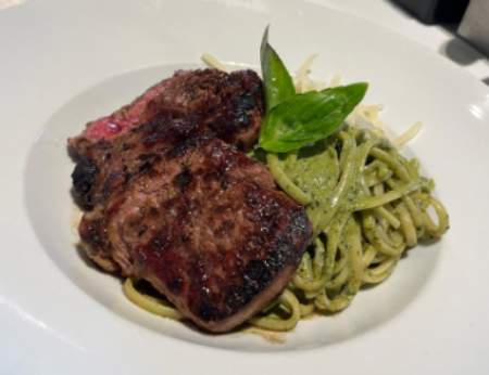 Costata Di Manzo Con Linguine Al Pesto Thumbnail